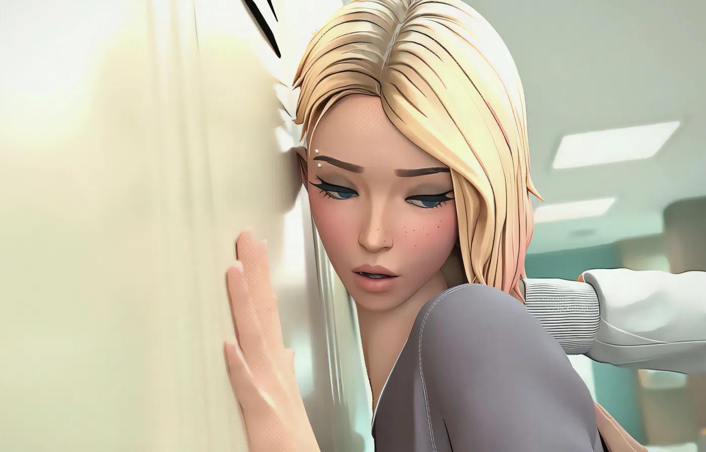 [同人動(dòng)畫] HydraFXX大師3月新作：Gwen Stacy 格溫-更衣室被社保的金發(fā)美少女 [新作/519.6M]