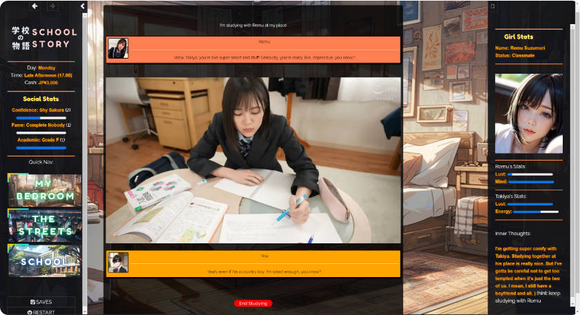【HTML/真人/動(dòng)態(tài)/更新/瀏覽器翻譯】學(xué)校の物語/Gakko No Monogatari[Ver0.16]【PC/10.80G】